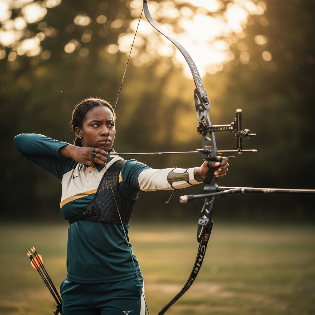 Archer at full draw.